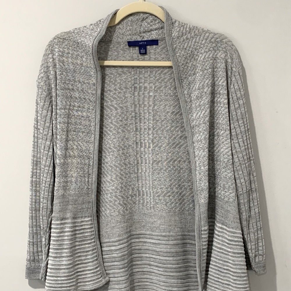 Cardigan sweater size large gray